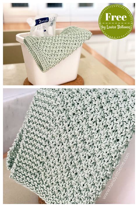 Irish Moss Stitch Dishcloth Free Knitting Pattern