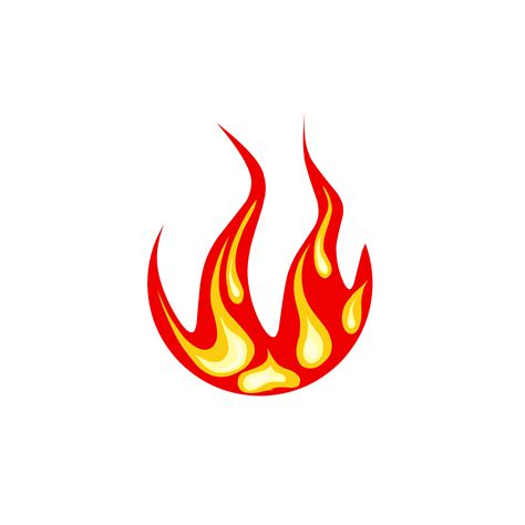 Vector image of red fire. Illustration of a blazing fire on a white background. Great for web ...