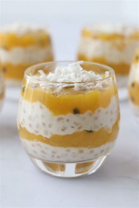 Coconut Mango Sago Tapioca Pudding Go Healthy With Bea