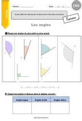 Angles CM2 Exercice évaluation révision leçon pdf à imprimer