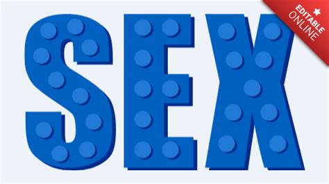 Sex Blue Lego Font Text Effect Generator