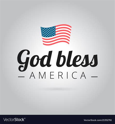 God Bless America Royalty Free Vector Image Vectorstock