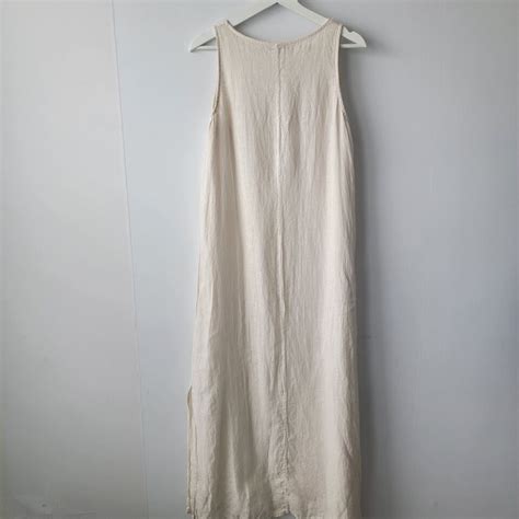 Francesca Bettini 100 Linen Sleeveless Dress Size M EBay