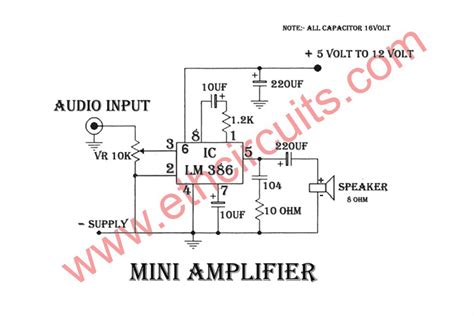 Simple 5v Audio Amplifier Circuit