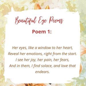 A Collection of Beautiful Eye Poems