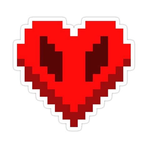 Minecraft Heart Pixel Art Grid