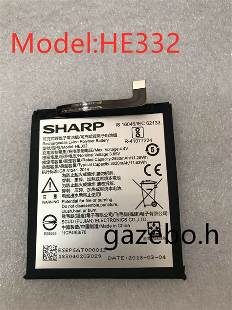 New Original HE332 Battery For SHARP S2 fs8010 AQUOS s2 2930mAh 3.85V ...