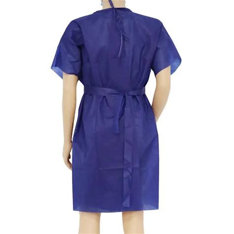 Disposable Exam Gown Spp SMS Nonwoven Fabric Patient Gowns Sleeveless