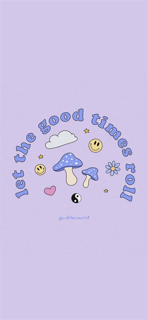 Download Let The Good Times Roll Purple Pastel iPhone Kawaii Art ...