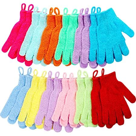 Amazon 8 Pairs Double Sided Exfoliating Gloves Body Scrubber