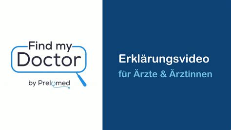 FindMyDoctor by Prelomed Erklärungsvideo für Ärzte Ärztinnen YouTube