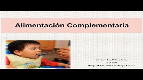 ALIMENTACIÓN COMPLEMENTARIA YouTube