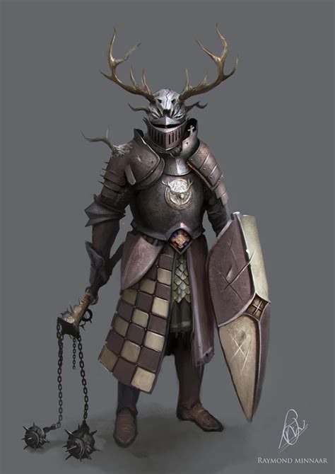 Stag knight by RaymondMinnaar on DeviantArt