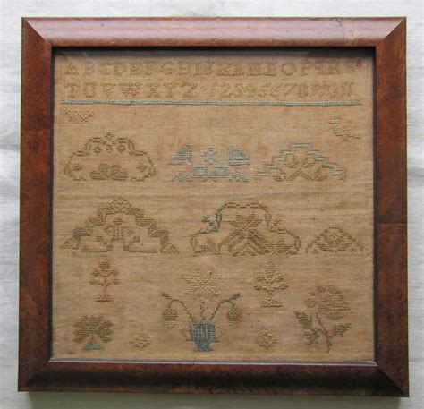 Miniature Quaker Sampler Etsy Antique Samplers Cross Stitch