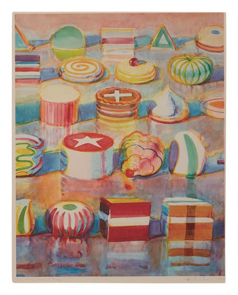 WAYNE THIEBAUD - DISPLAY ROWS - hand colored lithograph; 1990 | Wayne ...