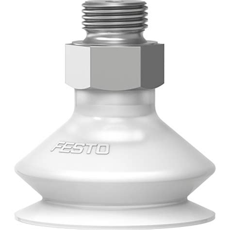 Festo Vasb 40 14 Si B Vacuum Padsuction Cup Round Bellows 30mm Dia G18 Male Transp