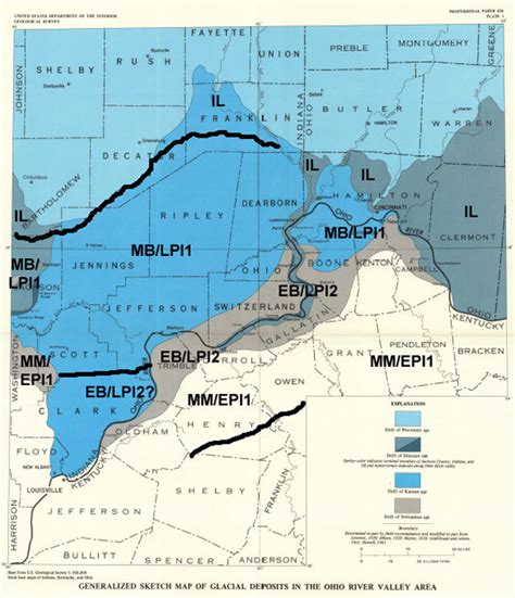 Provisional Reinterpretation Of Glacial Map By Ray 1974 In Rays