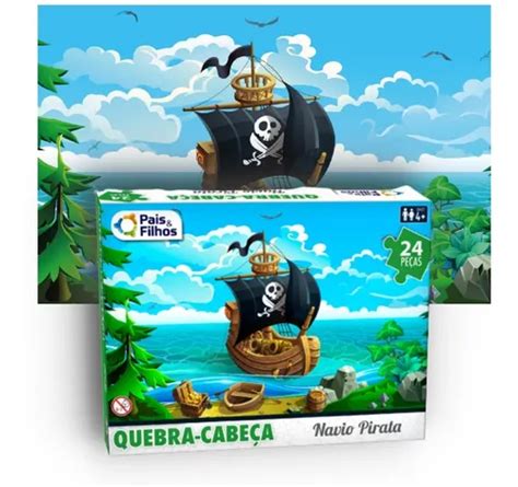 Quebra Cabe A Infantil Educativo Navio Pirata Pe As Promo