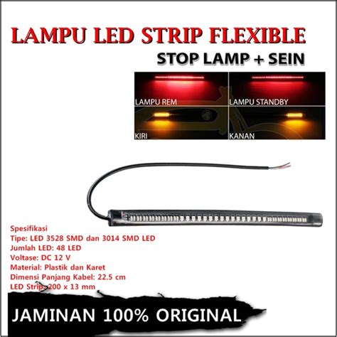 Jual Lampu Led Strip Indikator Rem Dan Sein Lampu Variasi Led Motor