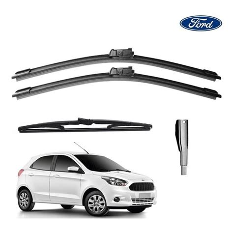 Kit Palhetas Limpador Parabrisa Ford Ka 2014 A 2019 Cod 12 Em