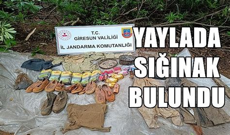 Yaylada sığınak bulundu YURT Ordu Gazete