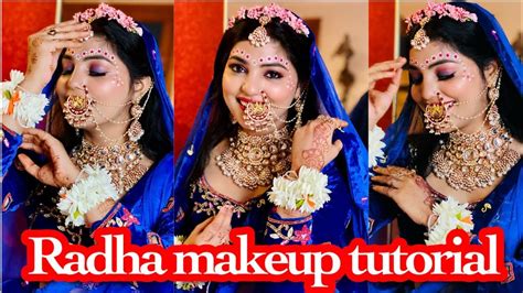 Radha Rani Makeup Tutorial Janmashtami Special Abhiksha Youtube