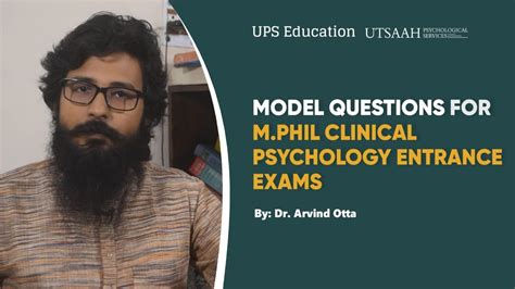 MPhil Clinical Psychology Entrance Model Questions Dr Arvind Otta