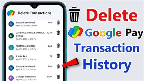 Google Pay Transaction History Delete How To Delete Transaction