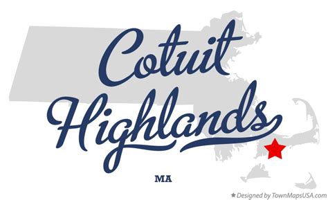 Map of Cotuit Highlands, MA, Massachusetts