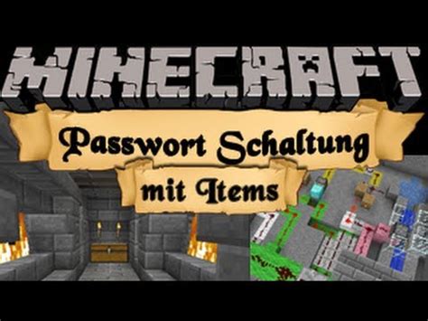 Minecraft Passwort Schaltung Mit Items Vorstellung By Craftasy