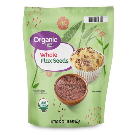 Great Value Organic Whole Flax Seed Oz G Usda Certified