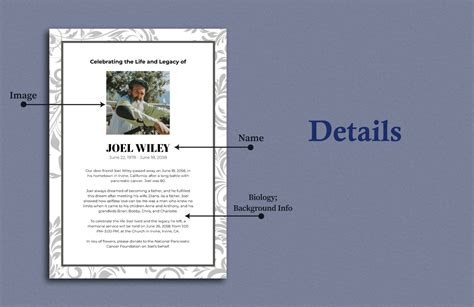 Grand Father Obituary Template In Illustrator Psd Word Download