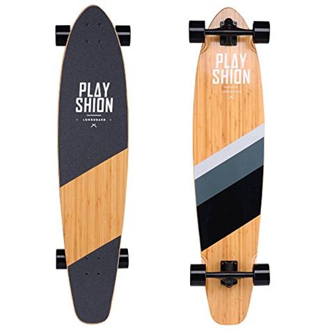 Playshion Bamboo Longboard Skateboard Complete (black bamboo) - SkateboardMe | SkateboardMe