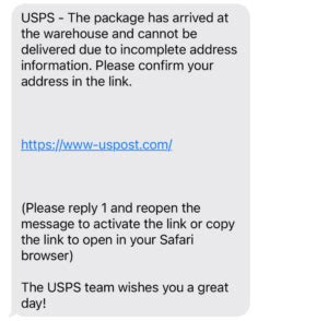 USPS Scam Text 2024 Your Package Could Not Be Delivered Gridinsoft