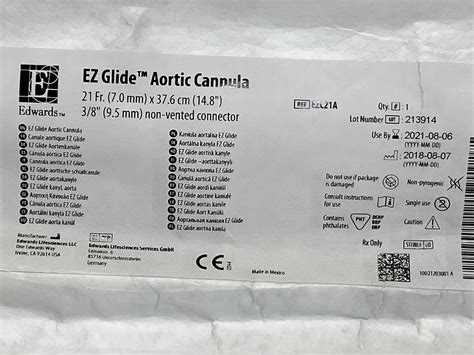 New EDWARDS Lot of 16 Ez Glide Aortic Cannula EZC21A Exp. 08-2021 (#a11
