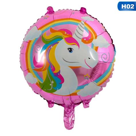 Set Baloane Folie Aniversare Copii Figurina Unicorn Cm Si Baloane