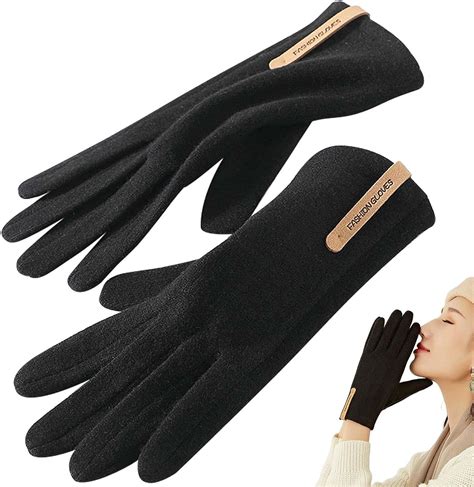 Luvas Femininas Para Toque Inverno Luvas Forradas L Quente El Stico