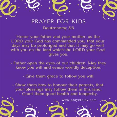 79 Powerful Biblical Prayer For Children Points The Prayer Relay Movement