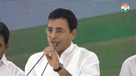 Live Aicc Press Briefing By Randeep Singh Surjewala At Congress Hq