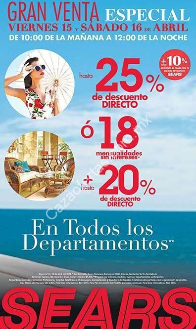 Venta Especial Sears Y De Abril Hasta De Descuento En Todos