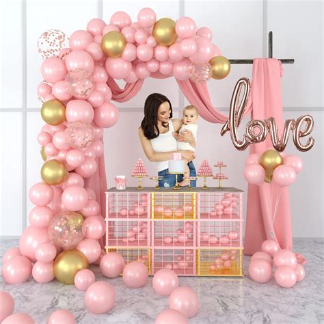 Buy Pink Balloon Arch Kit Pcs M Latex Balloon Garland Kit With Rose