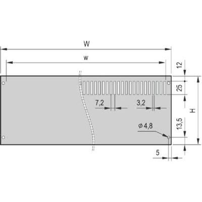 Nvent Schroff Rear Panel Inch U Hp Grey Aluminum