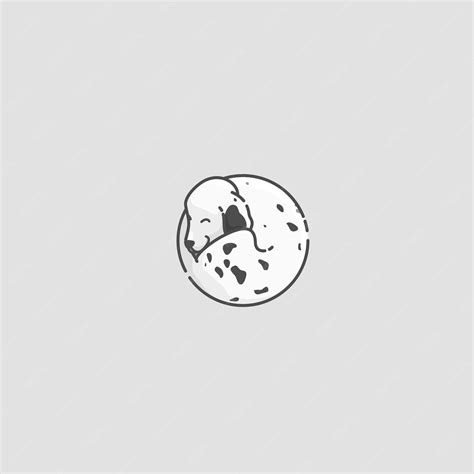 Premium Vector | Sleeping dog curled up