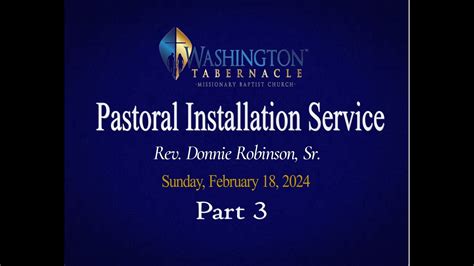 Pastoral Installation Service Part 3 Youtube