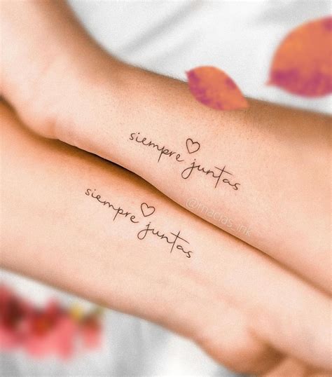 Tatuaje Tatuaje De Amigas Frase Siempre Juntas Por Macias Ink