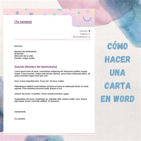 Como Escribir Una Carta De Carta Formal Formatos Y Ejemplos Word Para