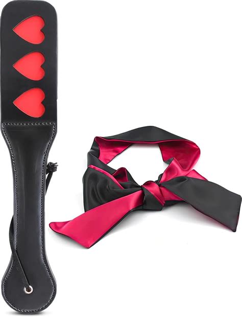 Amazon MILOPEDOX SM Paddle Black Flogger Whip Crop And Mask Fetish Set Paddle Spanking Sex