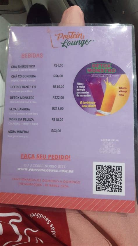 Menu em Protein Lounge Comida Saudável restaurante Recife