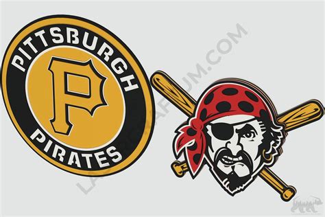 Pittsburgh Pirates Logos Layered Design for cutting - LaserCraftum