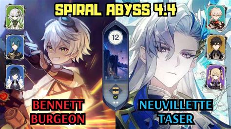 C0 Bennett Burgeon C0 Neuvillette Taser 4 4 Spiral Abyss Floor 12